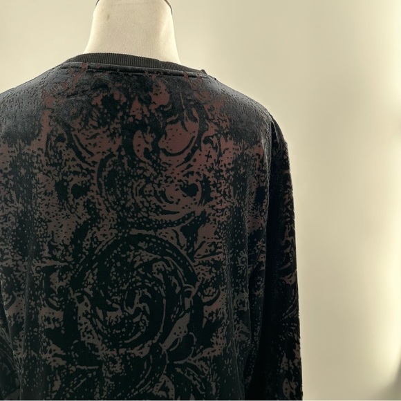 INC international concepts sweater size M black Paisley pullover sweatshirt - Picture 7 of 12